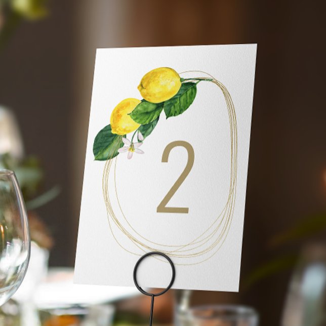 Numéro De Table Mariage Élégant dans un Verger de Citron | Botaniq (Créateur téléchargé)