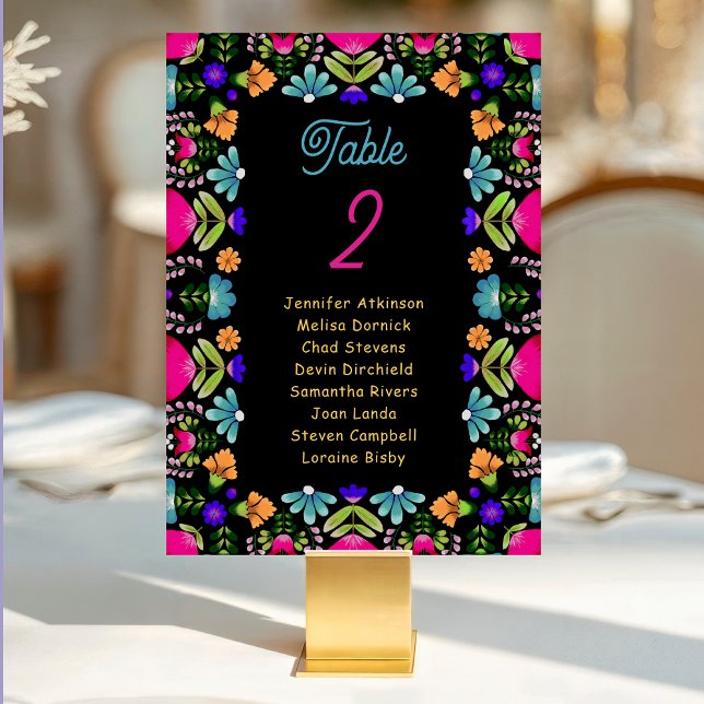 Numéro De Table Mariage élégant de fiesta (Créateur téléchargé)
