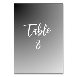 Numéro De Table Mariage Élégant en Noir et Blanc