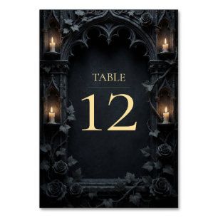 Numéro De Table Mariage élégant gothique victorien sombre