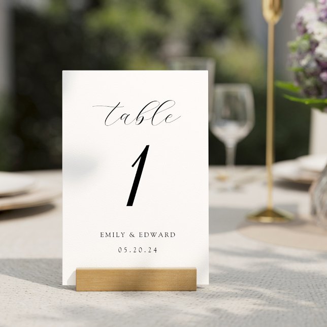 Numéro De Table Mariage Élégant Moderne (Créateur téléchargé)