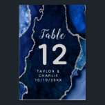 Numéro De Table Mariage en marbre marbré marine et argenté<br><div class="desc">Ce panneau élégant et glamour de numéro de table mariage est doté d'un arrière - plan en marbre marbré bleu marine avec des accents de parties scintillant faux argent. Le texte combine écriture manuscrite et polices sans serif modernes pour un look élégant et sophistiqué. Il conviendra parfaitement aux mariages d'automne...</div>