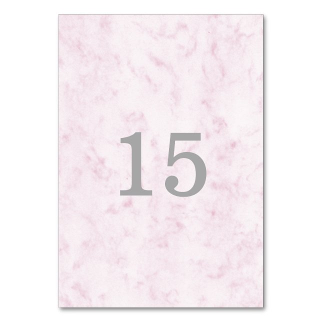 Numéro De Table Mariage en marbre rose vif (Par défaut)