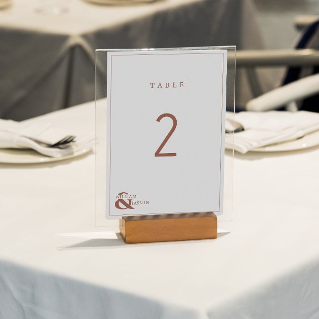 Numéro De Table Mariage en terre cuite rustique simple et moderne (Créateur téléchargé)