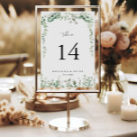 Numéro De Table Mariage Eucalyptus minimaliste géométrique<br><div class="desc">Ce numéro de table minimaliste géométrique à eucalyptus mariage est parfait pour un mariage moderne. Le design se compose d'aquarelles dessinées à la main par d'élégantes branches d'eucalyptus botaniques et de feuilles, décorant des cadres géométriques. Il s'agit d'un numéro de table recto-verso. Ajoutez chaque numéro de table dont vous avez...</div>