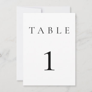 Numéro de table Mariage/événement noir et blanc