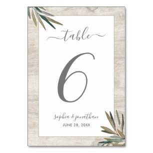 Numéro De Table Mariage fait sur commande en bois de nombre