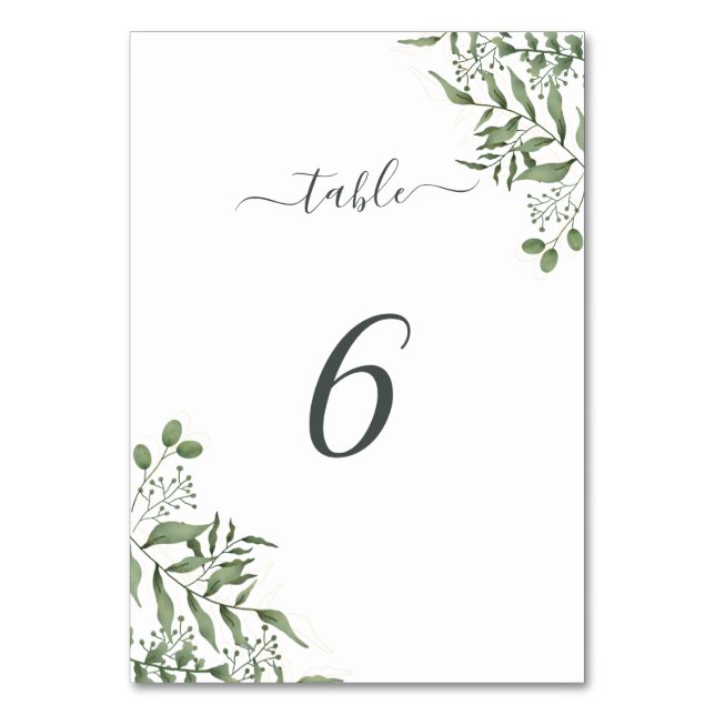 Numéro De Table Mariage Feuille de l'Eucalyptus succulent du budge (Par défaut)