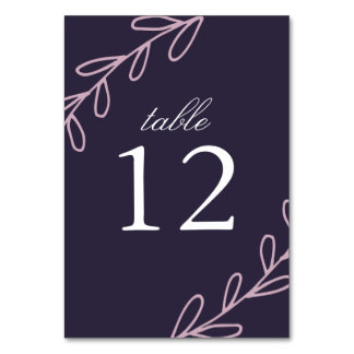 Numéro De Table Mariage fleur sauvage