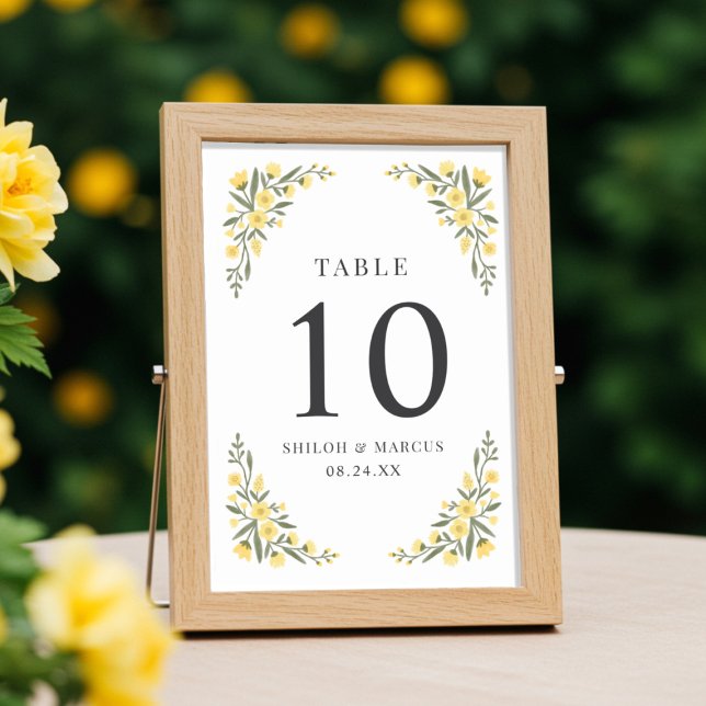 Numéro De Table Mariage Fleur sauvage Avalon (Créateur téléchargé)
