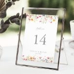Numéro De Table Mariage Fleur sauvage coloré Meadow<br><div class="desc">Ce numéro de table de mariage fleur sauvage coloré de prairie est parfait pour un mariage rustique. Le design est composé de fleurs de pré multicolores vert, rose, rousse, jaune, violet, aquarelle. Il s'agit d'un numéro de table recto-verso. Ajoutez chaque numéro de table dont vous avez besoin à votre panier...</div>