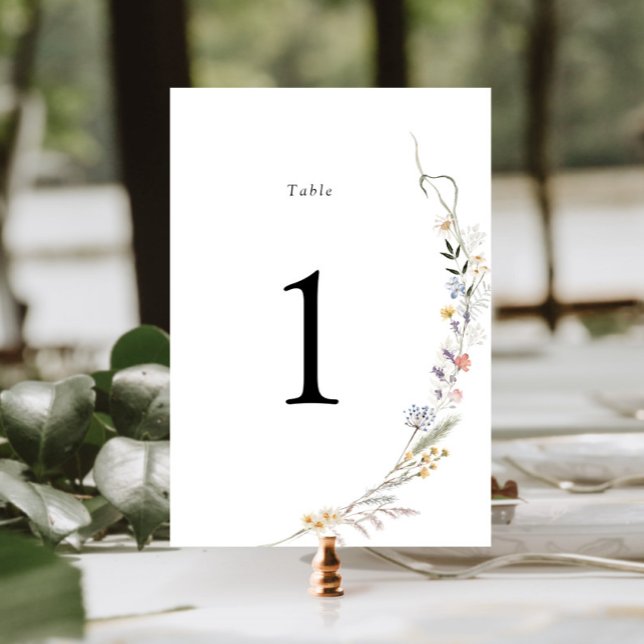 Numéro De Table Mariage Fleur sauvage de terre (Créateur téléchargé)