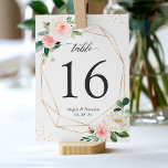 Numéro De Table Mariage floral brillant géométrique moderne Numéro<br><div class="desc">Carte de numéro de table de Mariage floral moderne Géométrique Blush. (1) Veuillez customiser ce modèle un par un (par ex. du numéro 1 au xx), et ajouter chaque carte de numéro séparément à votre panier. (2) Pour plus de personnalisation, cliquez sur le lien "customiser plus loin" et utilisez notre...</div>
