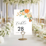 Numéro De Table Mariage Floral de Citron aquarelle minimaliste<br><div class="desc">Ce numéro de table élégant serait un excellent ajout à votre célébration de mariage. Ajoutez facilement vos propres détails en cliquant sur l'option "personnaliser".</div>