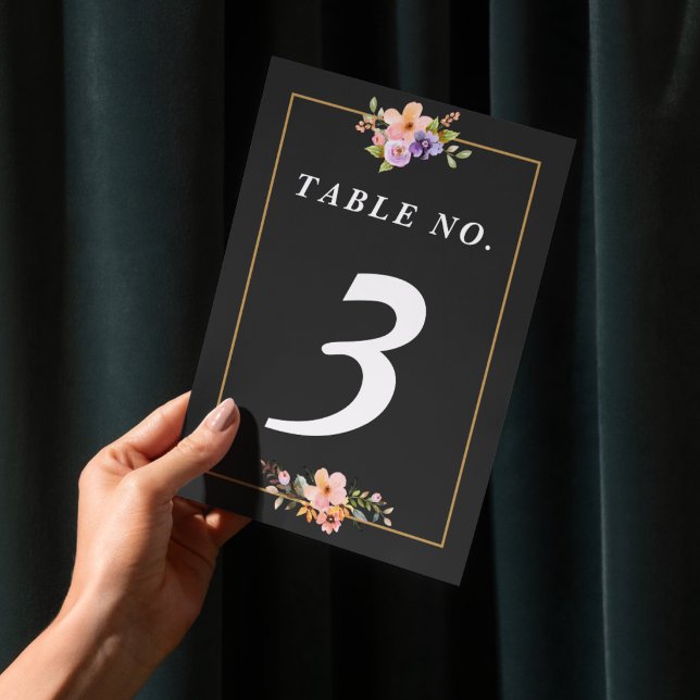 Numéro De Table Mariage Floral de Jardin d'Été (Créateur téléchargé)