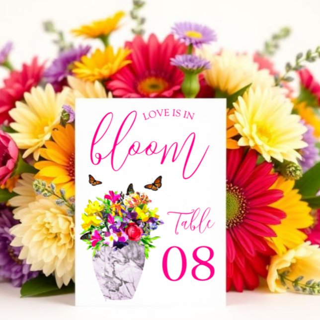 Numéro De Table Mariage Floral Love In Bloom (Créateur téléchargé)