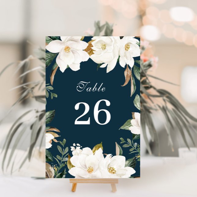 Numéro De Table Mariage floral Magnolia (Créateur téléchargé)