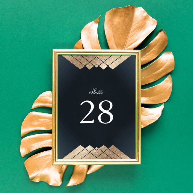 Numéro De Table Mariage Gatsby bleu marine (Créateur téléchargé)