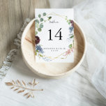 Numéro De Table Mariage géométrique Bourgogne Gold<br><div class="desc">Ce numéro de table de mariage géométrique en or bordeaux est parfait pour un mariage d'hiver. L'élégant design boho comprend des fleurs couleur marine, rose vif et des fleurs à l'ombre du vin avec des détails artistiques au crayon. Il s'agit d'un numéro de table recto-verso. Ajoutez chaque numéro de table...</div>
