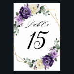 Numéro De Table Mariage géométrique Floral Plum violet or ivoire<br><div class="desc">Élégant et moderne fleuri numéro de table mariage de milieu d'été dispose d'un bouquet de pivoines roses aquarelles dans les tons de prune violette, rose poussiéreux, rose poussiéreux, ivoire, sauge avec feuilles botaniques verts luxuriants et eucalyptus avec arrière - plan géométrique or. S'il vous plaît trouver d'autres modèles et variantes...</div>