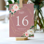 Numéro De Table Mariage géométrique flush Blush Rose Dusty<br><div class="desc">Carte de numéro de tableau de Mariage de cadre géométrique flou-bleu Dusty Rose. (1) Veuillez customiser ce modèle un par un (par ex. du numéro 1 au xx), et ajouter chaque carte de numéro séparément à votre panier. (2) Pour plus de personnalisation, cliquez sur le lien "customiser plus loin" et...</div>