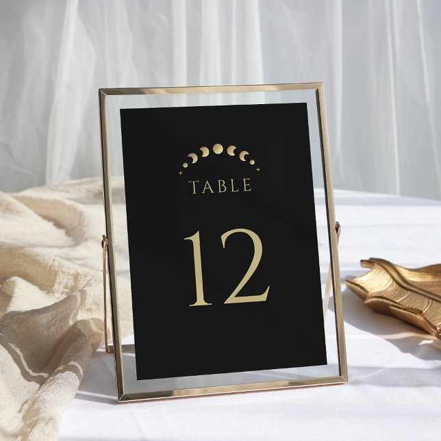 Numéro De Table Mariage Gold Moon (Créateur téléchargé)