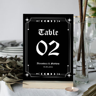 Numéro De Table Mariage gothique d'Halloween