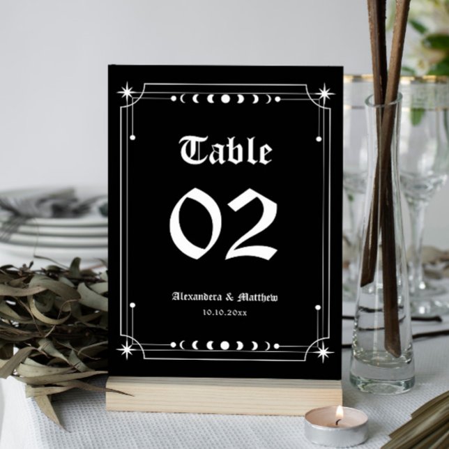 Numéro De Table Mariage gothique d'Halloween (Créateur téléchargé)