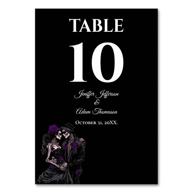 Numéro De Table Mariage gothique rouge Halloween alternatif (Par défaut)