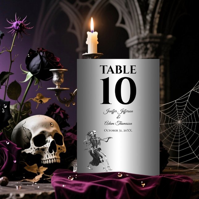 Numéro De Table Mariage gothique rouge Halloween alternatif (Créateur téléchargé)