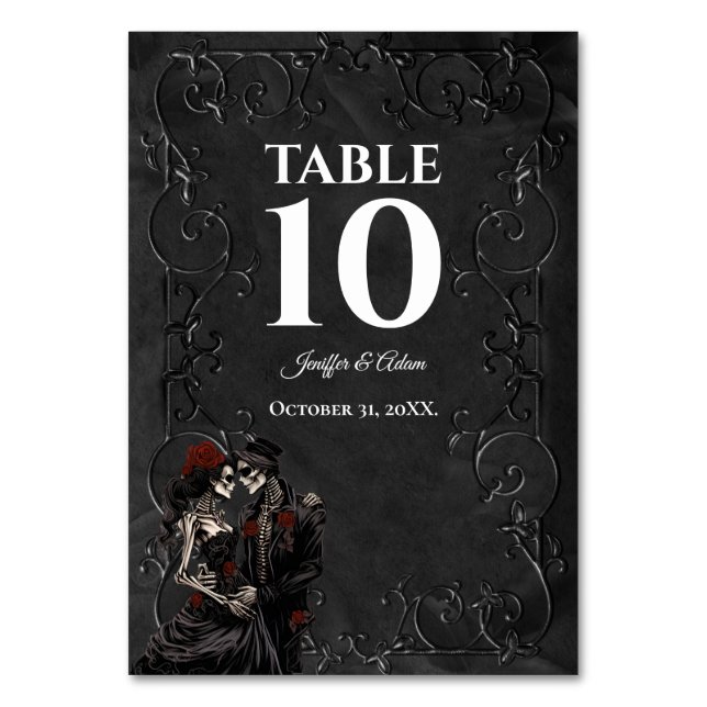 Numéro De Table Mariage Halloween gothique sombre (Par défaut)