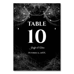 Numéro De Table Mariage Halloween gothique sombre
