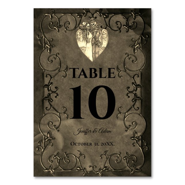 Numéro De Table Mariage Halloween gothique sombre (Par défaut)