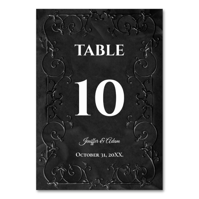 Numéro De Table Mariage Halloween gothique sombre (Par défaut)