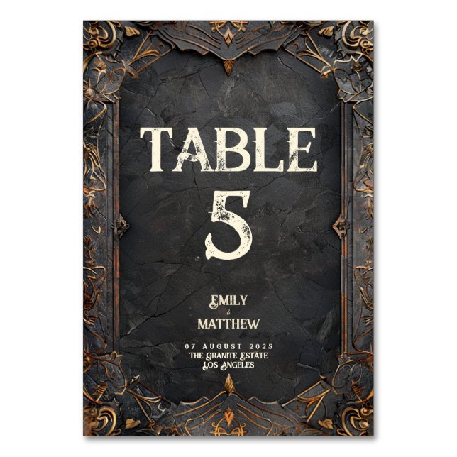 Numéro De Table Mariage Imaginaire Dwarven Splendor (Par défaut)