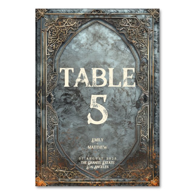 Numéro De Table Mariage Imaginaire Dwarven Splendor (Par défaut)