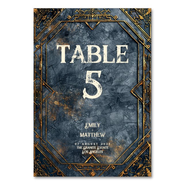 Numéro De Table Mariage Imaginaire Dwarven Splendor (Par défaut)