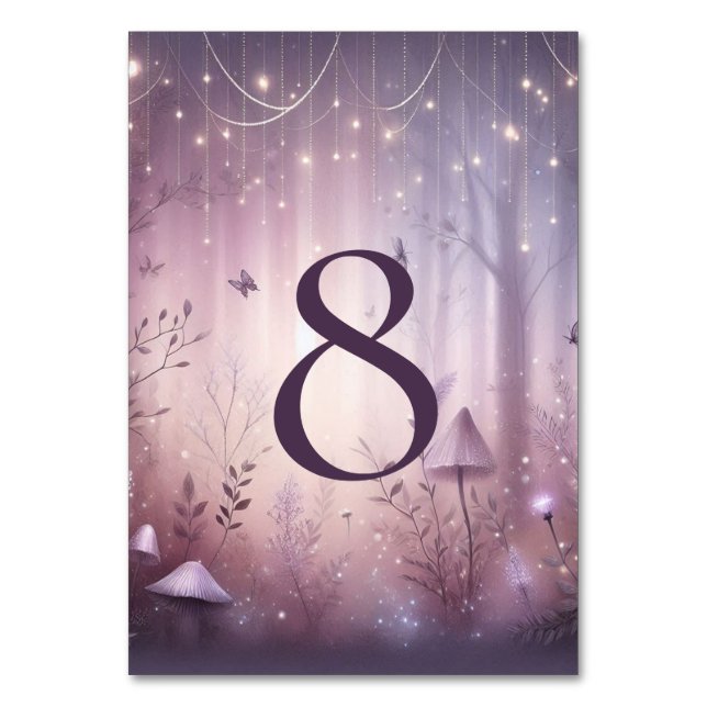 Numéro De Table Mariage Lavande magique Fairy Lights (Par défaut)