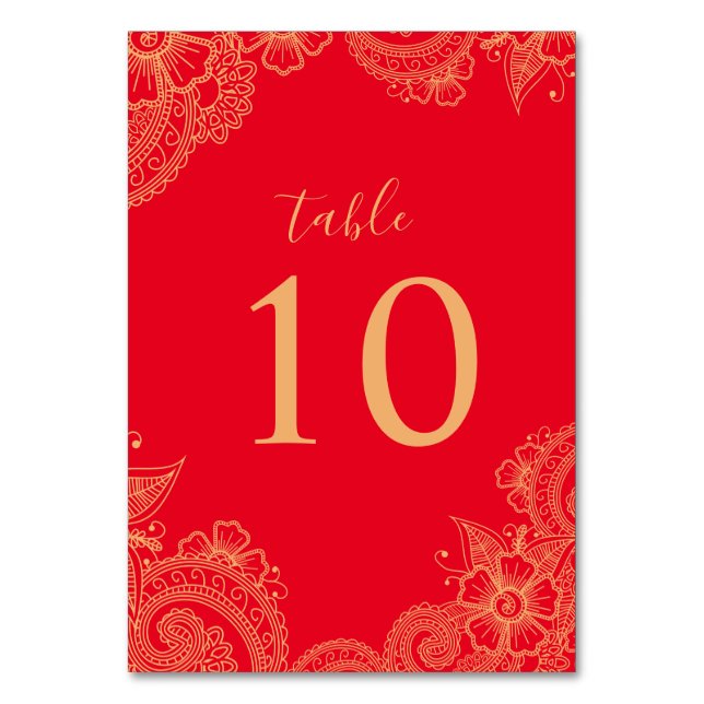 Numéro de table Mariage Mehndi (Par défaut)