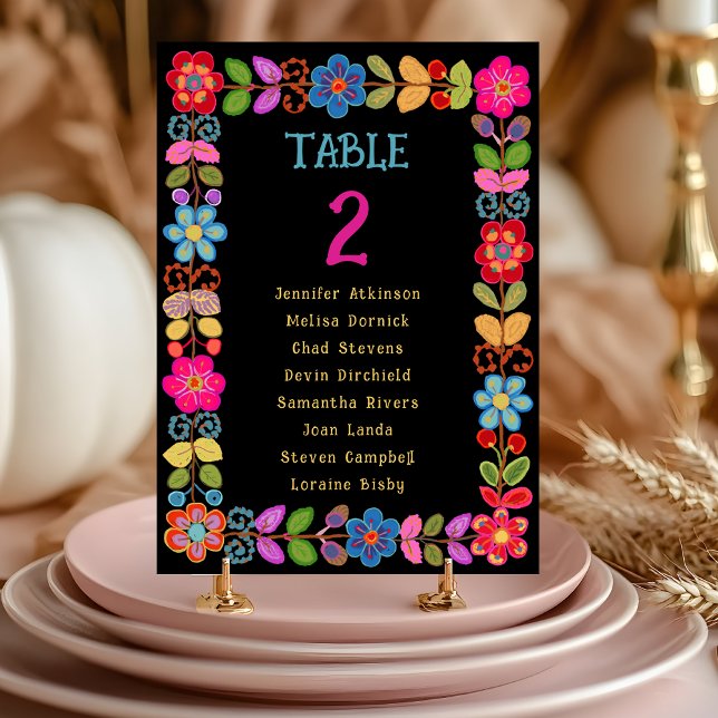 Numéro De Table Mariage mexicain moderne (Créateur téléchargé)