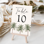 Numéro De Table Mariage minimal de palmiers<br><div class="desc">Cartes de numéro de table de palmiers avec le numéro de table avec trois palmiers affichés ci-dessous sur un arrière - plan en ivoire. Modifiez chaque carte de table individuellement et ajoutez chaque numéro à votre panier. Les cartes de numéro de table tropicale ont été conçues pour être coordonnées avec...</div>