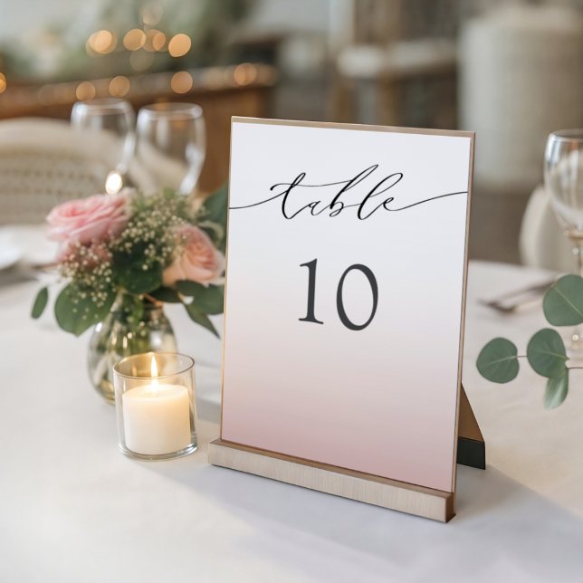 Numéro De Table Mariage Minimal Rose Gold  (Créateur téléchargé)