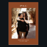 Numéro De Table Mariage minimaliste en terre cuite<br><div class="desc">Mariage minimaliste en terre cuite Numéro de table</div>