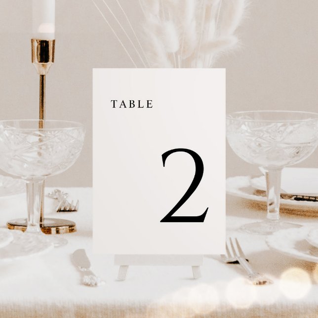 Numéro De Table Mariage minimaliste moderne (Créateur téléchargé)