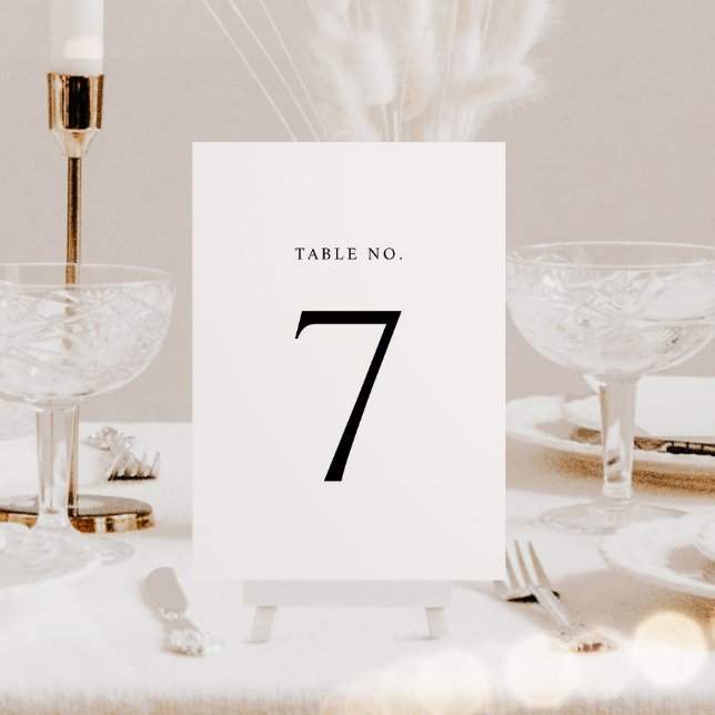 Numéro De Table Mariage minimaliste moderne (Créateur téléchargé)