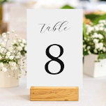 Numéro De Table Mariage minimaliste moderne noir et blanc<br><div class="desc">Créez votre propre numéro de table mariage personnalisé avec typographie minimaliste moderne en noir et blanc.</div>
