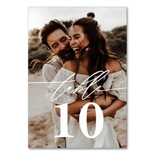 Numéro De Table Mariage Moderne 2-Photos (Par défaut)