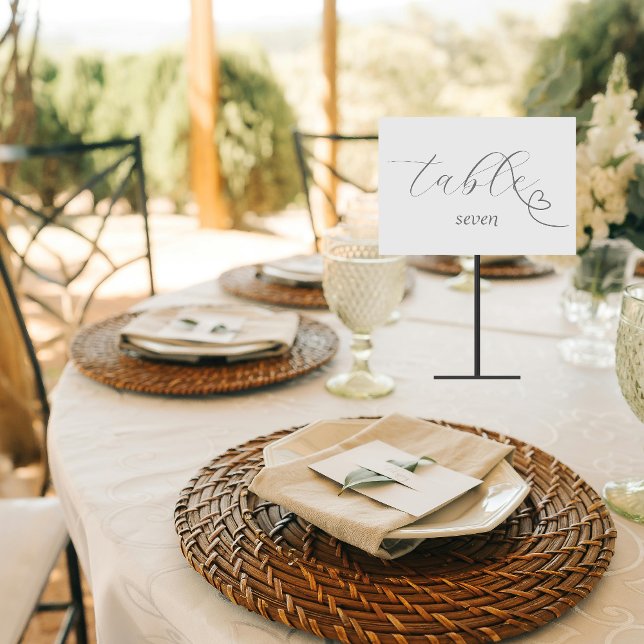 Numéro De Table Mariage moderne Colorblock | Argent léger (Créateur téléchargé)