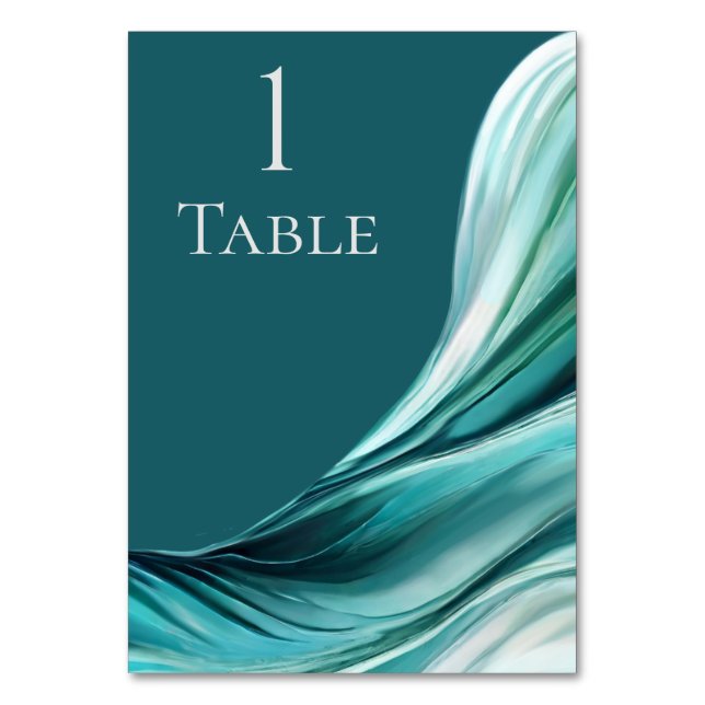 Numéro De Table Mariage moderne -Emerald Green- (Par défaut)