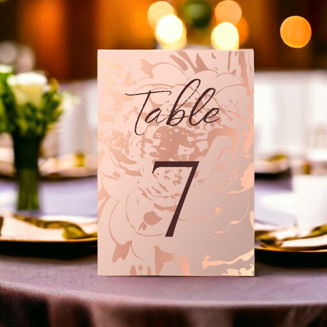 Numéro De Table Mariage monochrome moderne minimaliste (Créateur téléchargé)